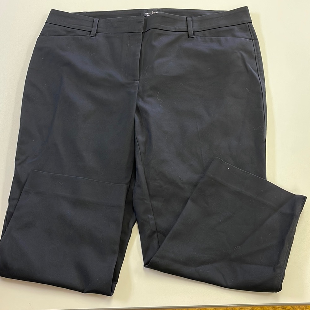 White House Black Market straight crop black pants